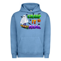 Pigment Pebble Blue creep it real Urban Hoodie - BundleAndBundleShop