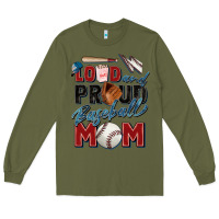 Army Green loud and proud baseball mom Long Sleeve Tee - Zillion Design Studio