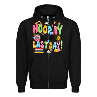 Black hooray for the last day black Zipper Hoodie - JahusDesignShop