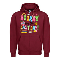 Burgundy hooray for the last day black Zipper Hoodie - JahusDesignShop