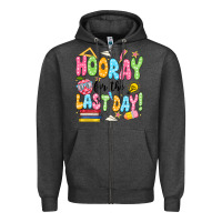 Charcoal Heather hooray for the last day black Zipper Hoodie - JahusDesignShop