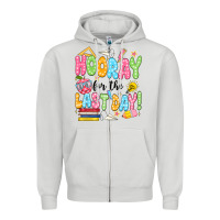 Dove Grey hooray for the last day black Zipper Hoodie - JahusDesignShop