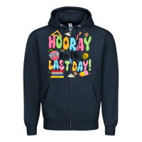 Navy hooray for the last day black Zipper Hoodie - JahusDesignShop