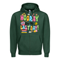 Sports Green hooray for the last day black Zipper Hoodie - JahusDesignShop