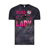 Cloud Black boss lady Vintage Tee - texasbilliewilder