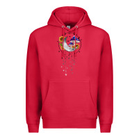 Cardinal moon and mushrooms with sunflower Premium Hoodie - MaliasSmallBusiness