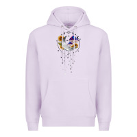 Lilac moon and mushrooms with sunflower Premium Hoodie - MaliasSmallBusiness