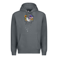 Rock moon and mushrooms with sunflower Premium Hoodie - MaliasSmallBusiness