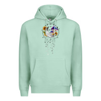 Seafoam moon and mushrooms with sunflower Premium Hoodie - MaliasSmallBusiness