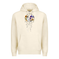 Tofu moon and mushrooms with sunflower Premium Hoodie - MaliasSmallBusiness