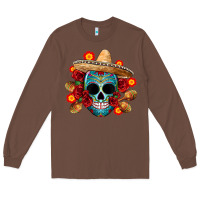 Chestnut mexico skull Long Sleeve Tee - CTS Tumbler Store