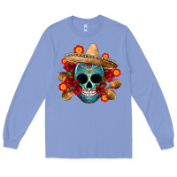 Colony Blue mexico skull Long Sleeve Tee - CTS Tumbler Store