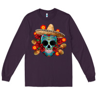 Plum mexico skull Long Sleeve Tee - CTS Tumbler Store
