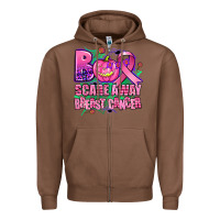 Chestnut halloween boo with cancer ribbon breast cancer sca Zipper Hoodie - AdoDesignShop