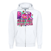 White halloween boo with cancer ribbon breast cancer sca Zipper Hoodie - AdoDesignShop