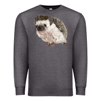Charcoal Heather Hedgehog Illustrations Premium Sweatshirt - LillyAllenDesigns