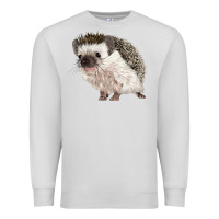 Dove Grey Hedgehog Illustrations Premium Sweatshirt - LillyAllenDesigns