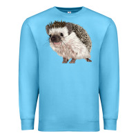 Ocean Blue Hedgehog Illustrations Premium Sweatshirt - LillyAllenDesigns