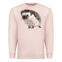 Pale Pink Hedgehog Illustrations Premium Sweatshirt - LillyAllenDesigns
