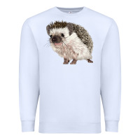 White Hedgehog Illustrations Premium Sweatshirt - LillyAllenDesigns
