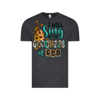 Vintage Black i will sing of the goodness of god Vintage Tee - RanaPortraitStore