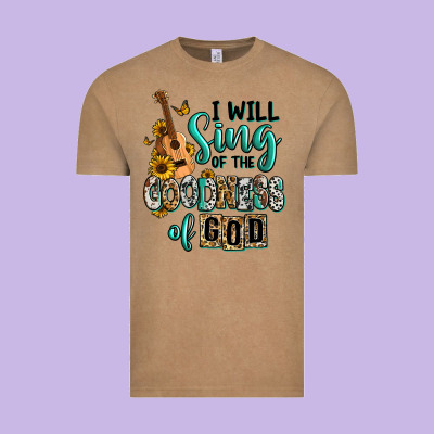 Vintage Tee i will sing of the goodness of god