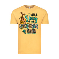 Vintage Mustard i will sing of the goodness of god Vintage Tee - RanaPortraitStore