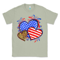 Matcha American flag leopard hearts Classic Tee - Neo Western