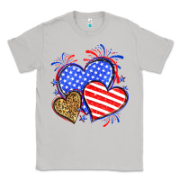 Moon Dust American flag leopard hearts Classic Tee - Neo Western