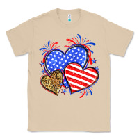 Mushroom American flag leopard hearts Classic Tee - Neo Western
