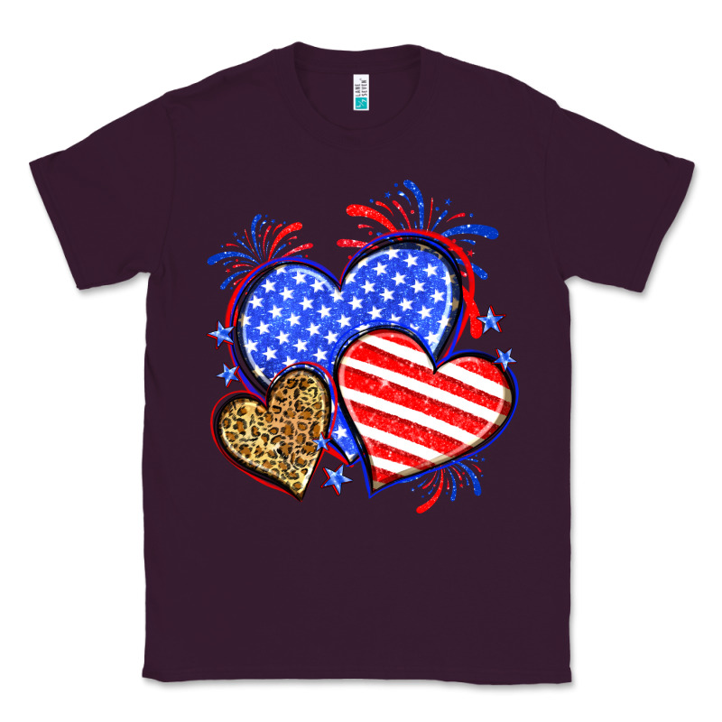 American Flag Leopard Hearts Classic Tee by Neo Western | Teevron