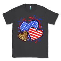 Smoke American flag leopard hearts Classic Tee - Neo Western