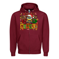Burgundy bus driver chrıstmas Zipper Hoodie - AdoDesignShop