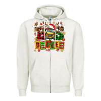 Oatmeal Heather bus driver chrıstmas Zipper Hoodie - AdoDesignShop
