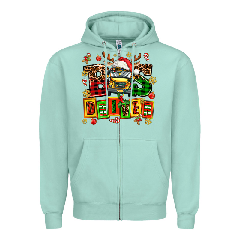 Bus Driver Chrıstmas Zipper Hoodie by AdoDesignShop | Teevron