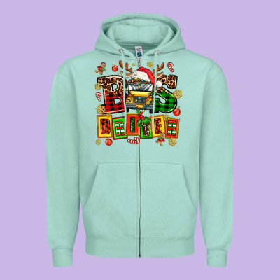 Bus Driver Chrıstmas Zipper Hoodie Designed By Adodesignshop