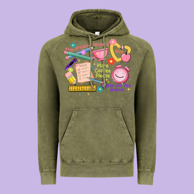 Teacher Stuff Vintage Hoodie Designed By Jahusdesignshop