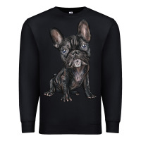 Black french bulldog Premium Sweatshirt - BarkalooDesign