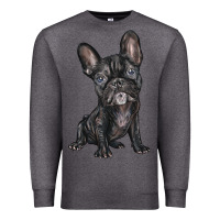 Charcoal Heather french bulldog Premium Sweatshirt - BarkalooDesign