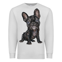 Dove Grey french bulldog Premium Sweatshirt - BarkalooDesign