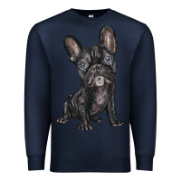 Navy french bulldog Premium Sweatshirt - BarkalooDesign