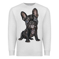 Oatmeal Heather french bulldog Premium Sweatshirt - BarkalooDesign