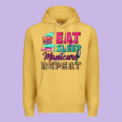 Eat Sleep Manicure Repeat Premium Hoodie Designed By Nancycooperartshop