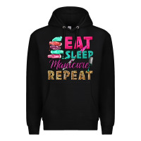 Black eat sleep manicure repeat Premium Hoodie - NancyCooperArtShop