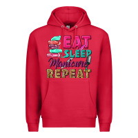 Cardinal eat sleep manicure repeat Premium Hoodie - NancyCooperArtShop