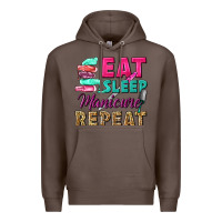 Coffee eat sleep manicure repeat Premium Hoodie - NancyCooperArtShop