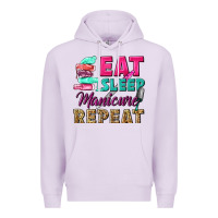 Lilac eat sleep manicure repeat Premium Hoodie - NancyCooperArtShop