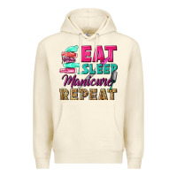 Sandshell eat sleep manicure repeat Premium Hoodie - NancyCooperArtShop