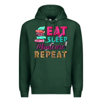 Sports Green eat sleep manicure repeat Premium Hoodie - NancyCooperArtShop