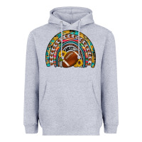 Heather Grey football rainbow Heavyweight Hoodie - Artiststas